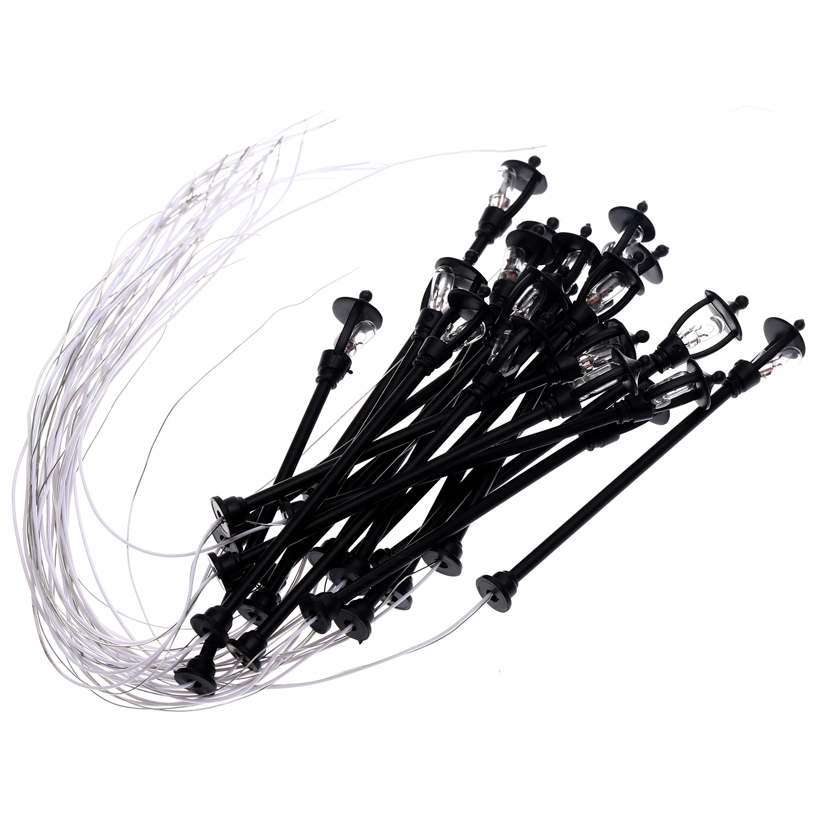 

Модель садовых фонарей 20 шт., модель уличной компоновки парка, железнодорожная дорога, лампа с одной головкой, праздничный декор для вечерни...