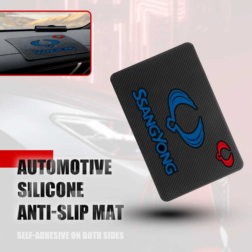 

Auto Instrument Panel Silicone Anti -Sliding Pad Car Badge Styling Decoration Accessories For SsangYong Actyon Kyron Korando