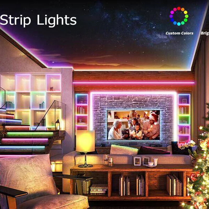 светодиодная лента для кухни 5050 RGB Светодиодные ленты шторы спальни 12V декор