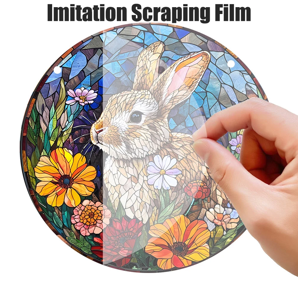 1 шт. новые витражные акриловые оконные завески с цепочкой украшение для дома