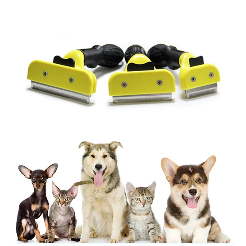 

Manual Self Cleaning Slicker Brushes Durable Pet Grooming Combs Detachable Stainless Steel Deshedding Tools Dog Product Supplies