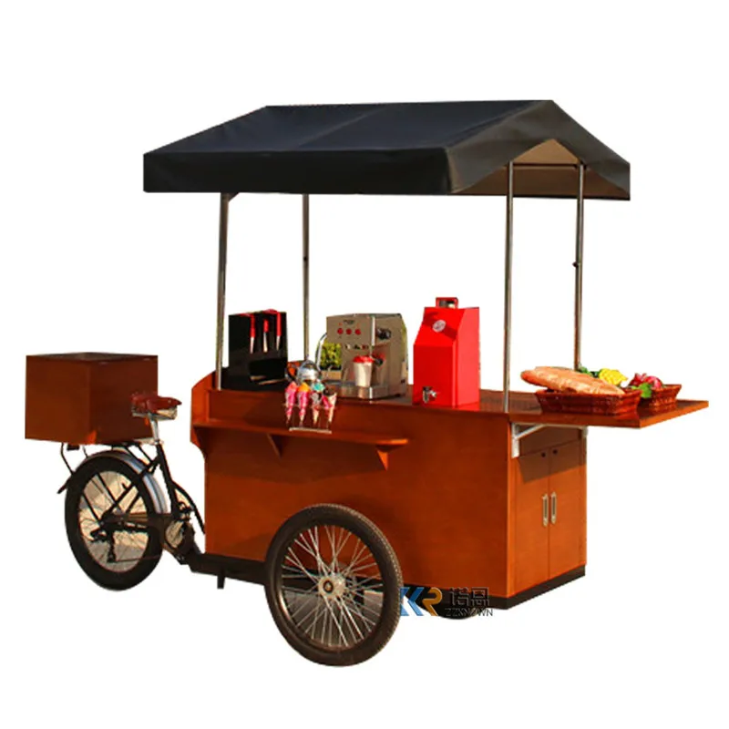 Сертификация CE электрическая мобильная кофейная тележка для продажи педальный