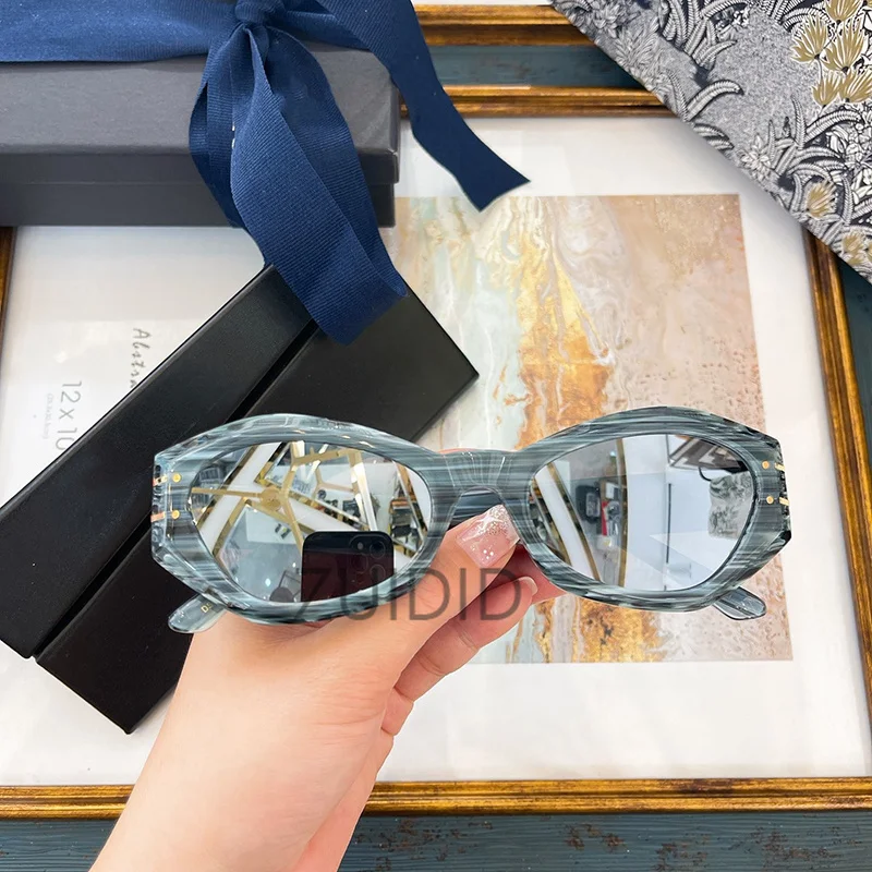 

Polygonal Small Frame Cat Eye Sunglasses B1UXR Gradient Lenses Popular Color Frame Luxury Brand Design 2022 Fashion Women Uv400