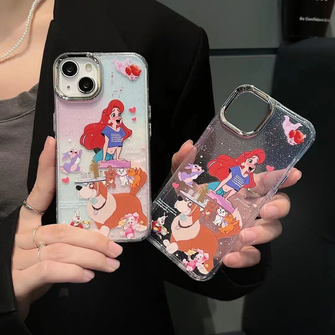 

Disney Ariel cute girl cartoon Phone Cases For iPhone 14 13 12 11 Pro Max Back Cover