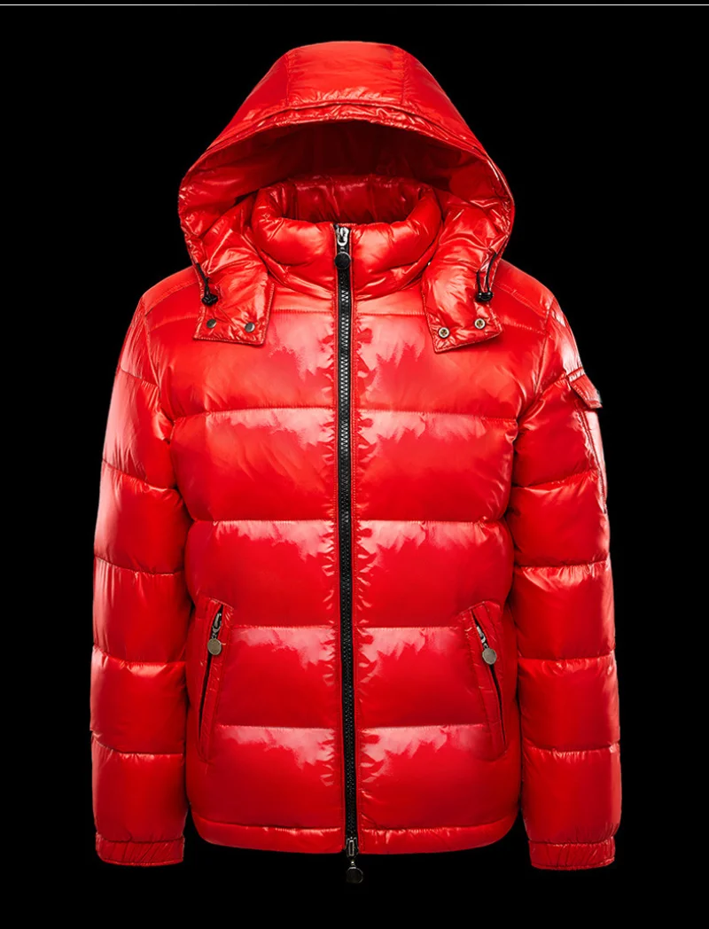 Down Jacket Hooded White Duck Down Padded Coat Thickened Winter for Warmth Unisex Multiple Size Single Breasted Loose Jacket