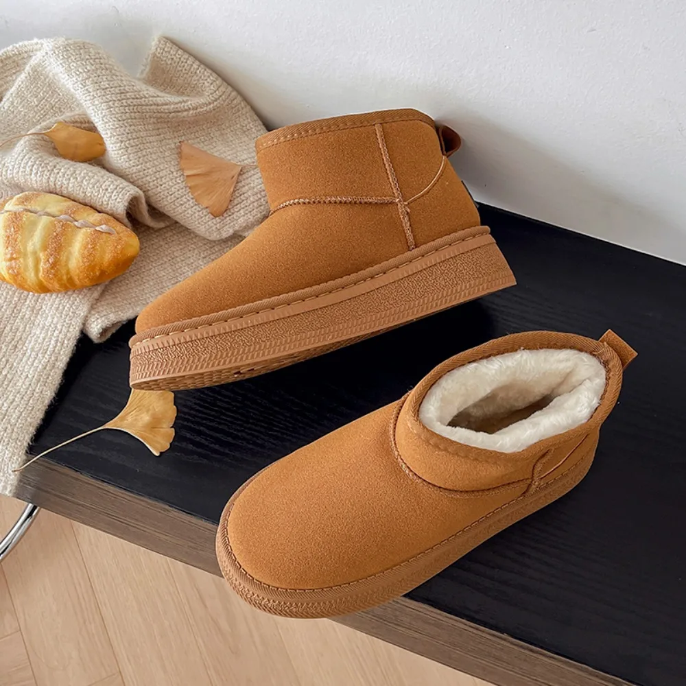 Зимние женские короткие плюшевые теплые зимние ботинки повседневная обувь новые