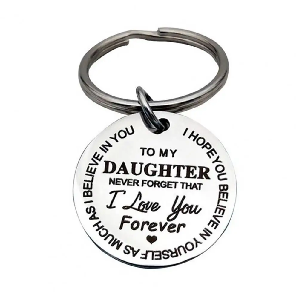 

Exquisite Anti-corrosion Bright Luster Letter to MY DAUGHTER Key Chain Holder for Family Letter Keychain Keychain Pendant