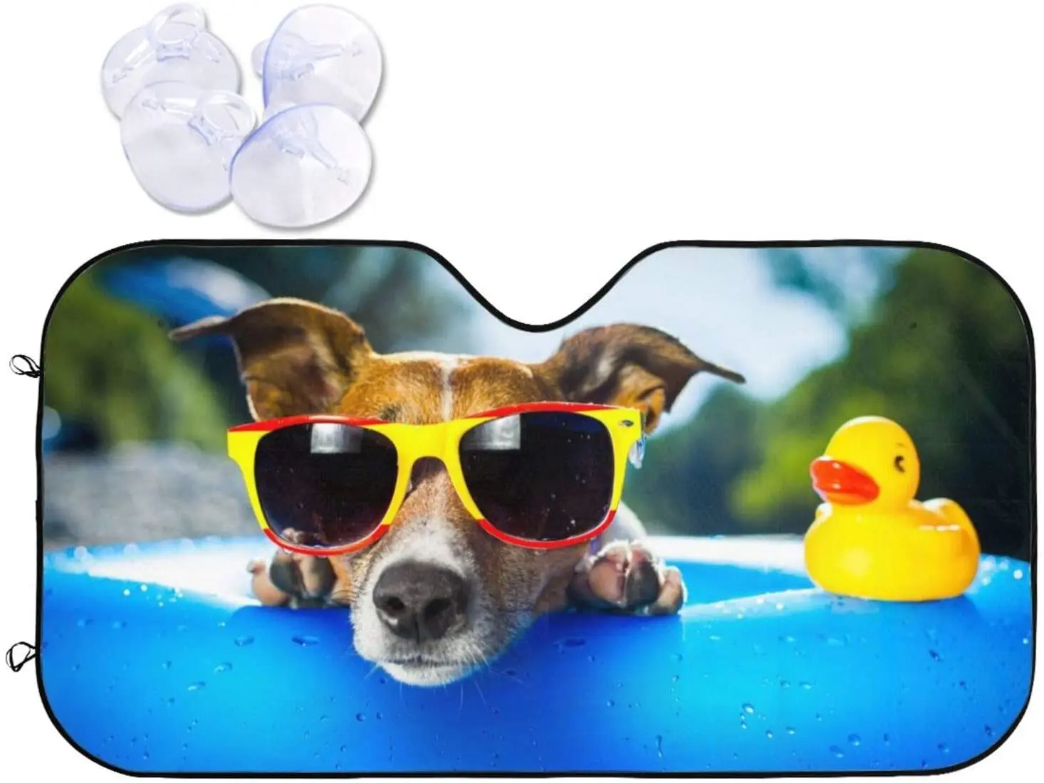 

Cute Dog Windshield Sun Shade Funny Front Protector Folding Car Sun Visor for Truck SUV Blocks UV Rays Keeps Your Vehicle Cool