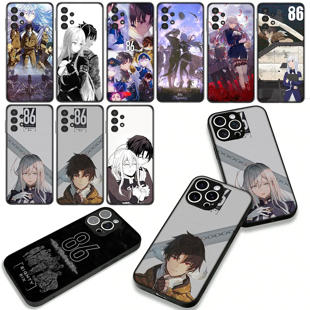 Чехол-бумажник Anime 86 Eighty Six для Samsung Galaxy A55 A56 A25 A21S A34 A54 S8 S9 S20 S21 FE A53 A13 A12 A14 A33 A70 A71 A51