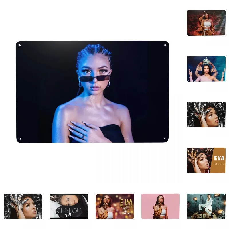

Винтажная эва королева певица и модель французская Металлическая Вывеска на заказ Оловянная табличка двор пещера для мужчин украшение для ...