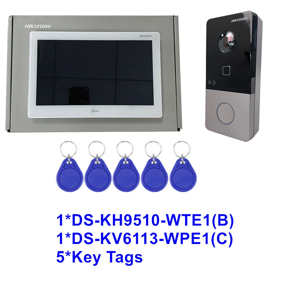 

Hikvision DS-KH9510-WTE1(B) 10-дюймовый беспроводной видеодомофон