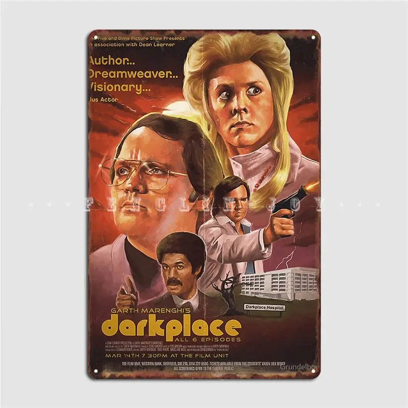 

Garth Marenghi Dark Place Poster Metal Plaque Cinema Kitchen Kitchen Vintage Garage Decoration Tin Sign Poster