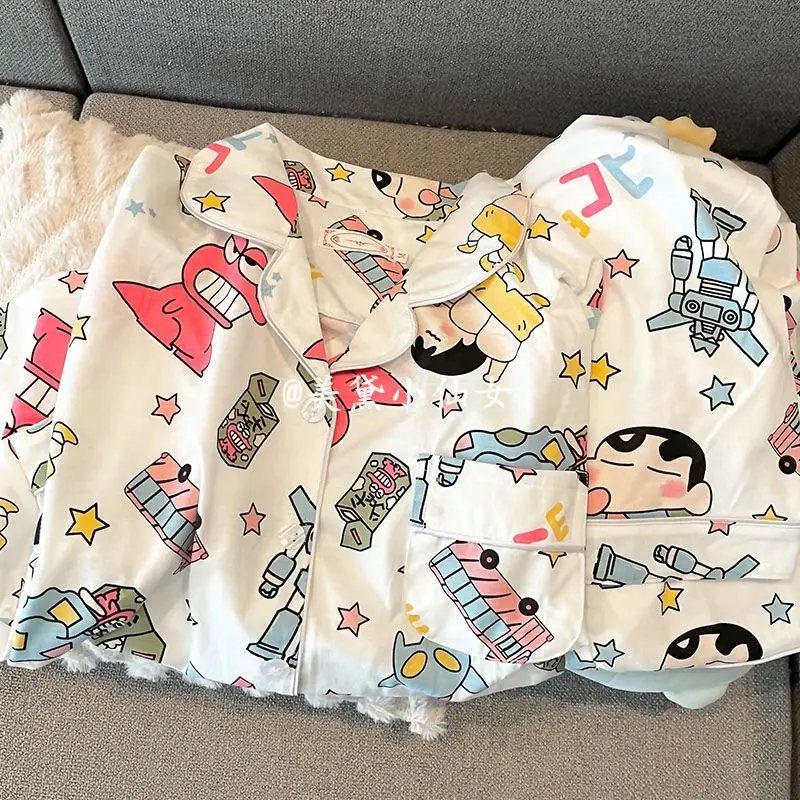 Новинка милые Аниме Пижамы Crayon Shin Chan с коротким рукавом героями мультфильмов Bandai