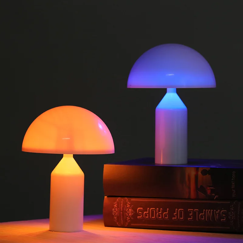 

LED Mushroom Night Light RGB Touch Color Changeable Atmosphere Lamp Battery Powered Desktop Decorative Light for Bedroom