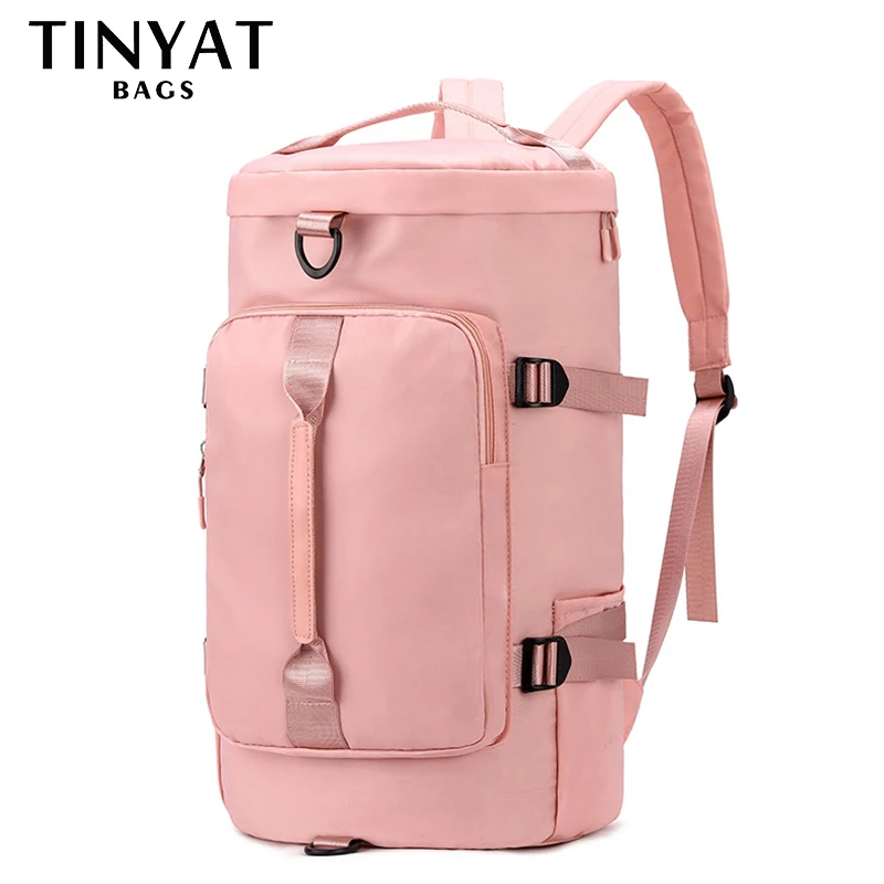 TINYAT Large Capacity Women's Travel Bag Casual Weekend Travel Backpack Ladies Sports Yoga Luggage Bags Multifunction Crossbody
