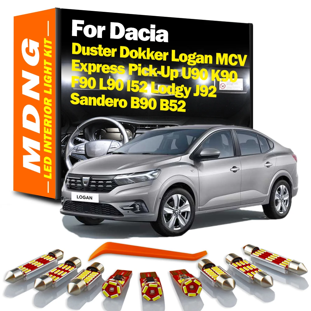 

Canbus LED Interior Light Kit For Dacia Duster Dokker Logan MCV Express Pick-Up U90 K90 F90 L90 l52 Lodgy J92 Sandero B90 B52