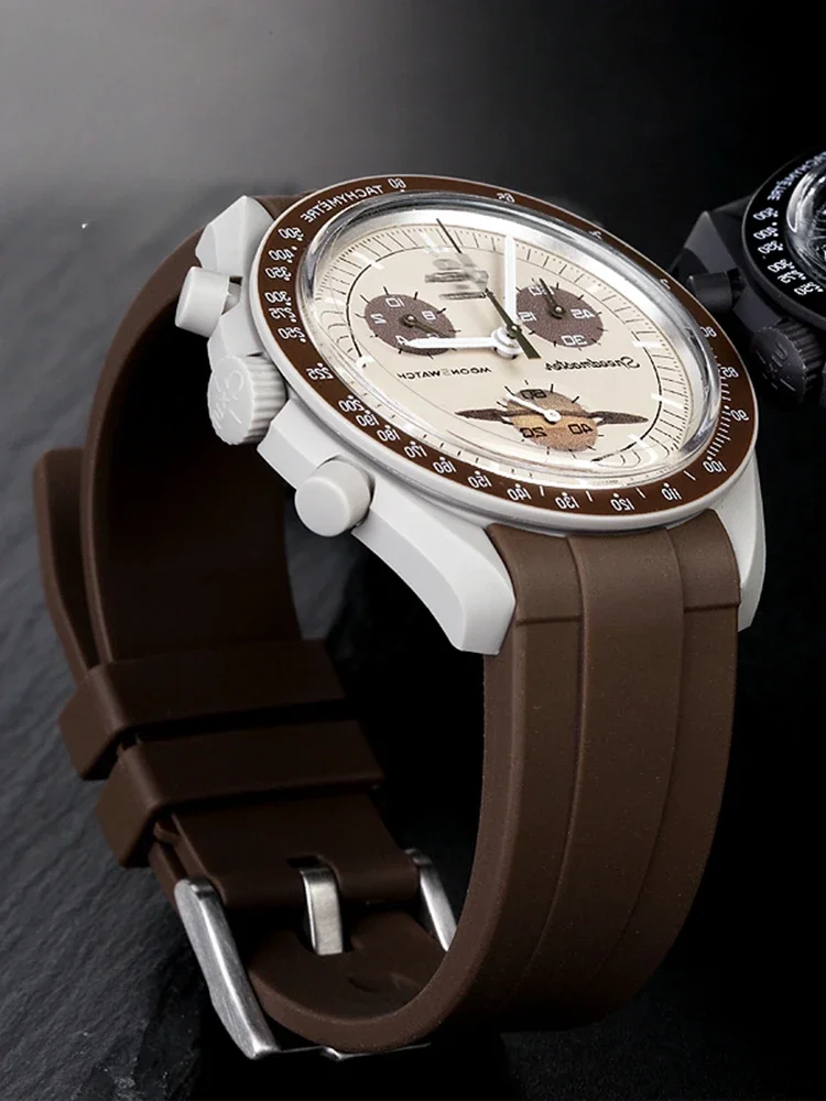 Для Omega Swatch Joint-Name Planet Series резиновая твердая стальная игольная пряжка дуговой