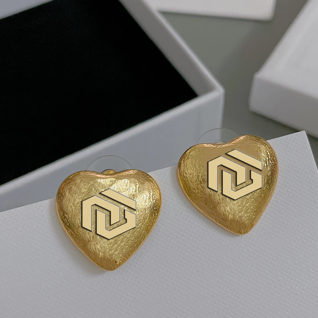 

Бесплатная доставка, женские винтажные медные позолоченные серьги NIGO, аксессуары, ювелирные изделия # nigo82717