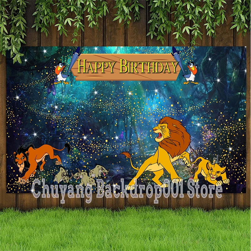 

Disney Lion King Custom Backdrop Forest Simba Kids Birthday Party Photo Background Sunset Baby Shower Banner Poster Cartoon