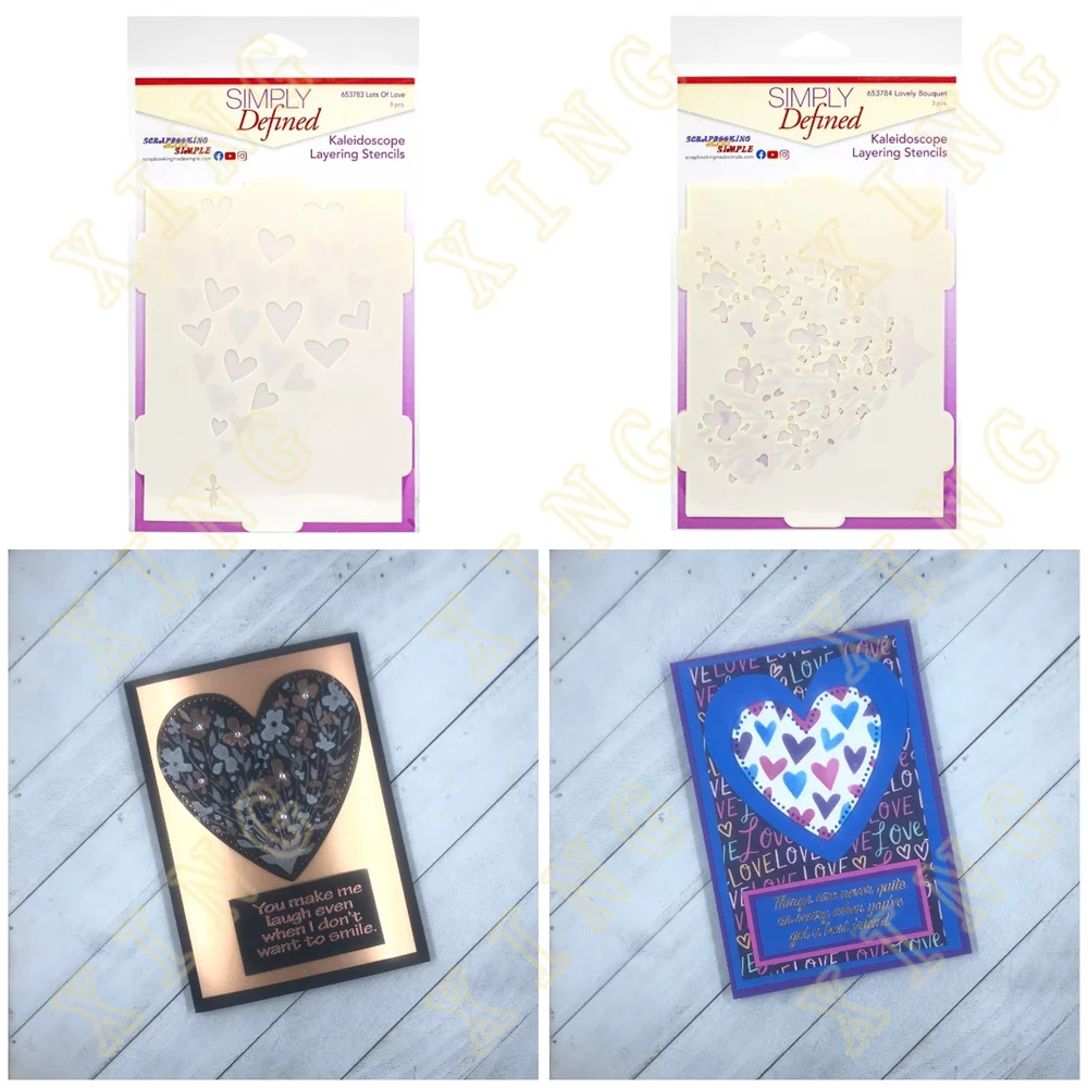 

DIY Layering Stencils Wall Painting Scrapbook Coloring Embossing Album Decorative Paper Card New Lots of Love Lovely Bouquet