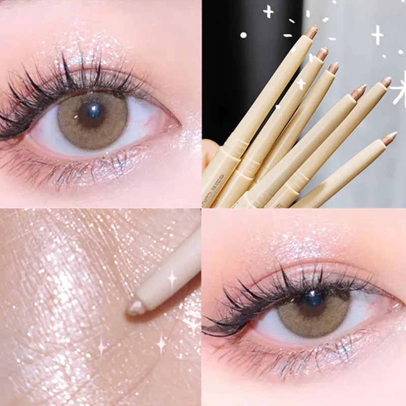 

Eye Shadow Stick Silkworm Eyeshadow Pen Lasting Waterproof and Not Blooming Shiny Pearlescent Eyeliner Gel Pen