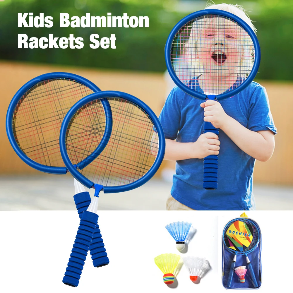

1 Pair Of Children Tennis Badminton Toys Outdoor Indoor Sports Leisure Toys Tennis Rackets Parent-Child Toys Kids Gifts