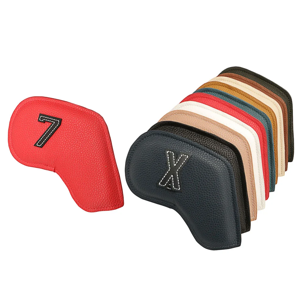 

11Pcs Club Covers Golfs Rod Head Covers PU Golfs Iron Head Covers for Protection