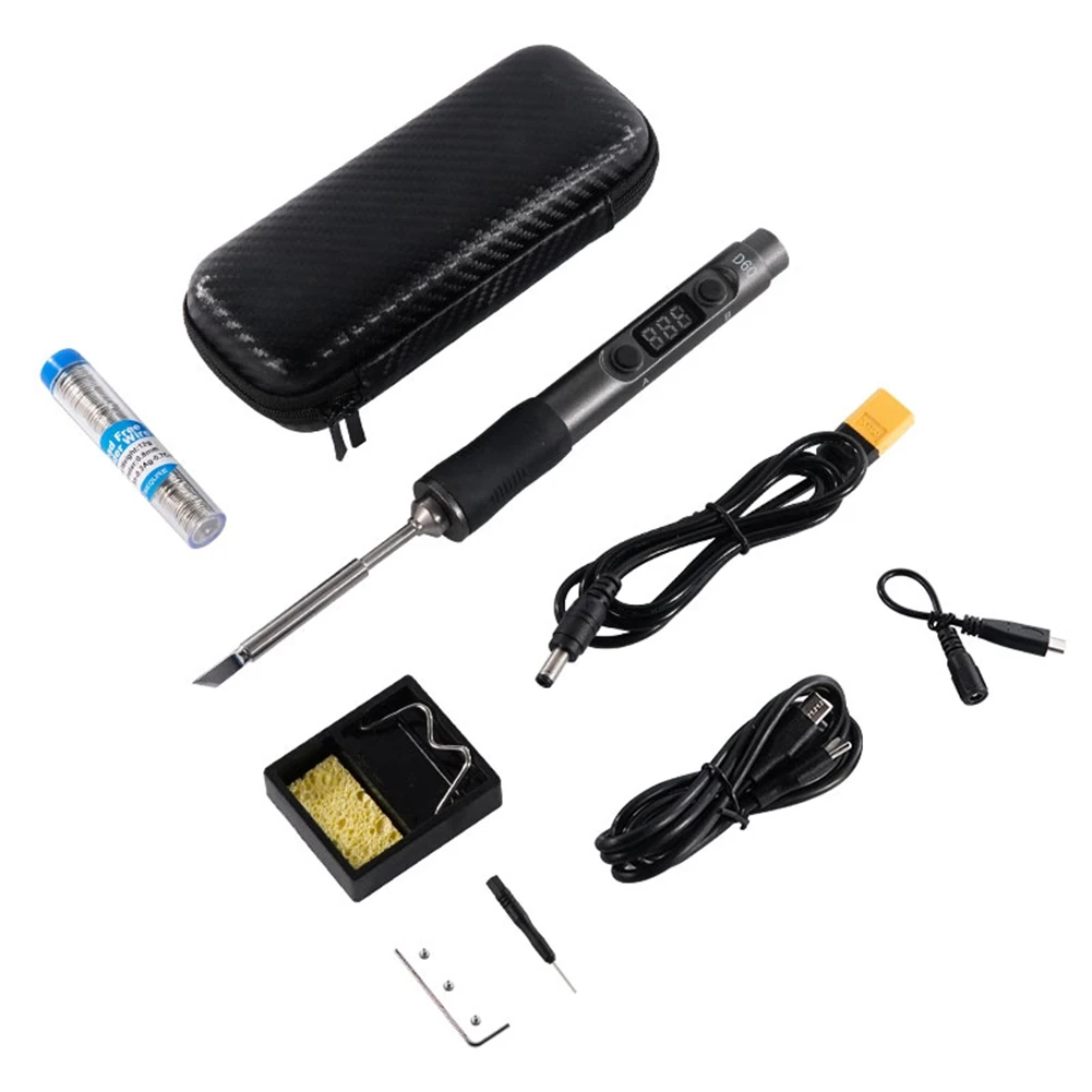 

D60BPro Portable Mini Thermostatic Electric Soldering Iron for Lithium Battery Powered Outdoor Repair Tool Welding Pen