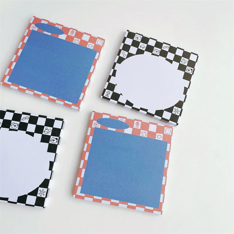 

Ins доска для записей с мультяшными животными, Kawaii, Офисная бумага для сообщений, школьные канцелярские принадлежности, 50 листов, квадратная