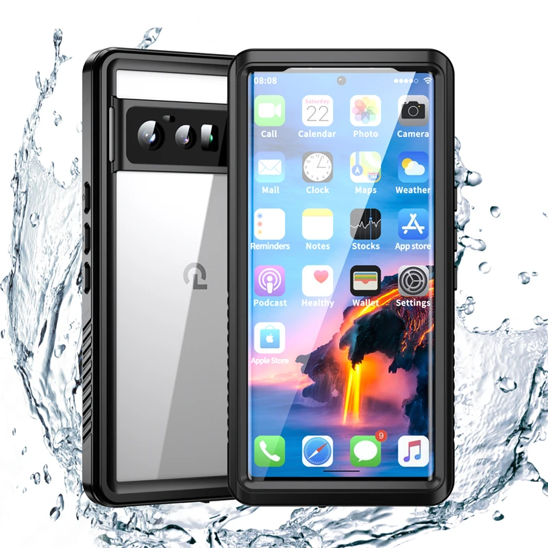 

For Google Pixel 6 Pro 4A 5G IP68 Real Waterproof Phone Case Transparent Full Protection Cover For Google Pixel 4A 5G Phone Case
