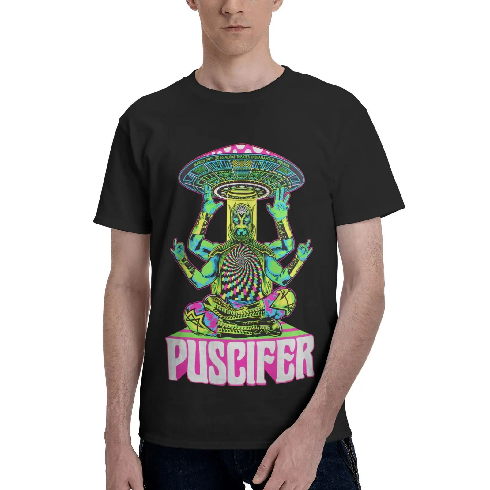 

Футболка Puscifer мужская оверсайз с принтом аниме, рубашка в стиле гранж, одежда