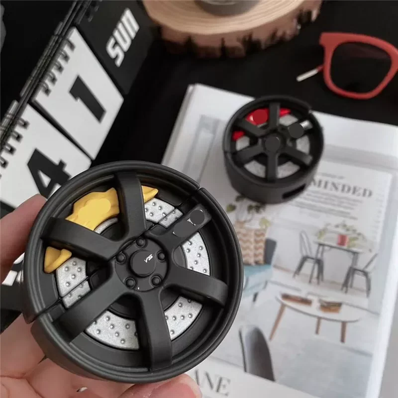 

Cool Black Wheel Case for Airpods Pro 1 2 3 Cover with Hook Creative Earphones Case for Airpod 3 All Inclusive Cases