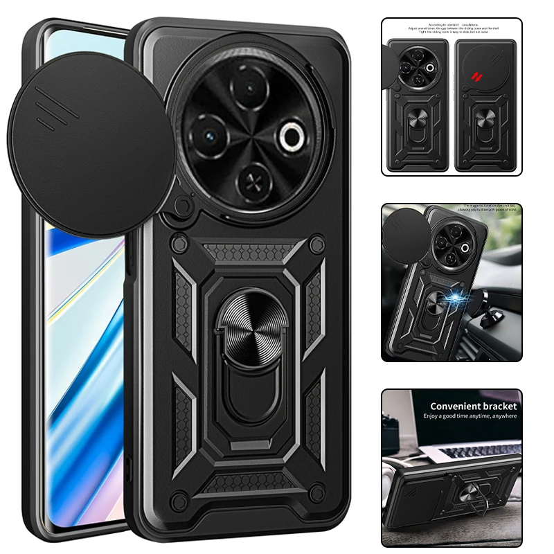 Для Tecno Saprk 30C Чехол 4G Slide Camera Armor Чехлы для телефонов Spark 30 C Spark30C Магнитный