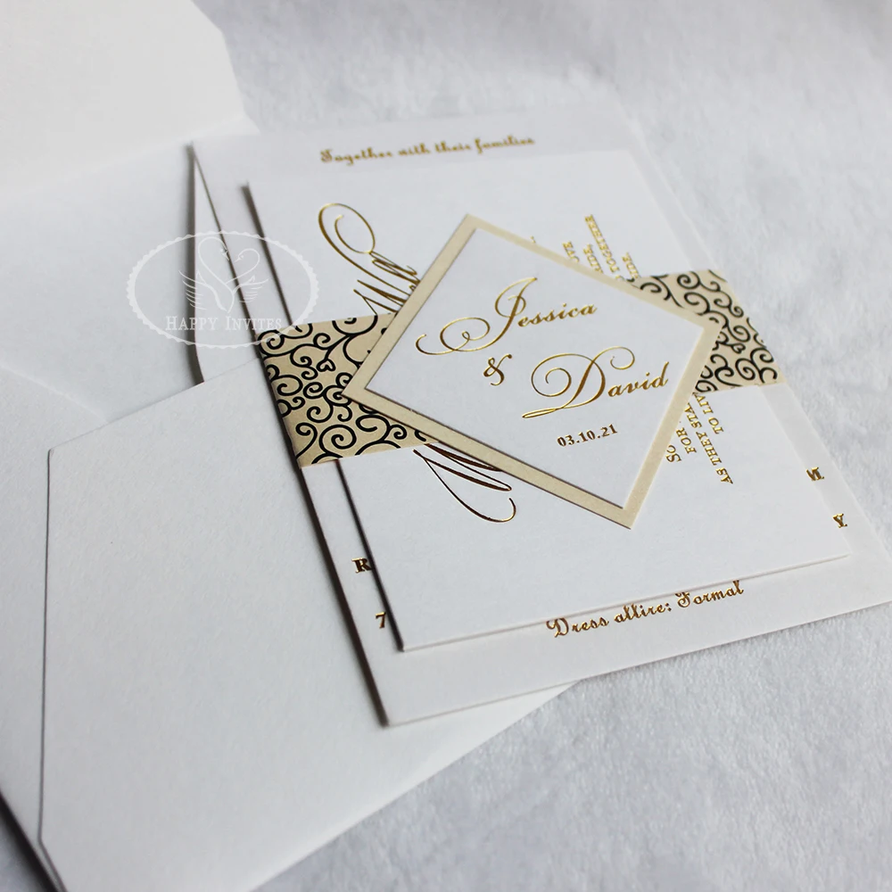 100 шт. Обычная простая фотобумага г/кв. М хлопковая бумага с золотой фольгой