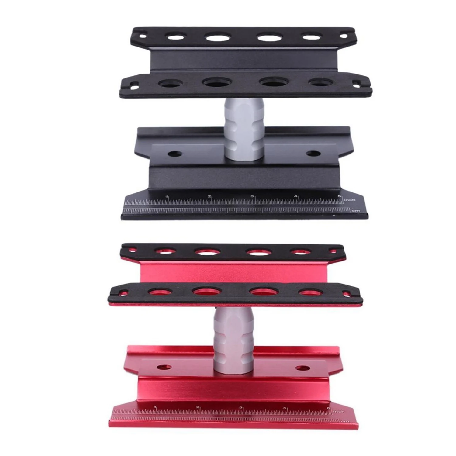 

2Set Metal RC Car Workstation Work Stand Repair 360 Degree Rotation For 1/8 1/10 1/12 1/16 Scale Models,Black & Red