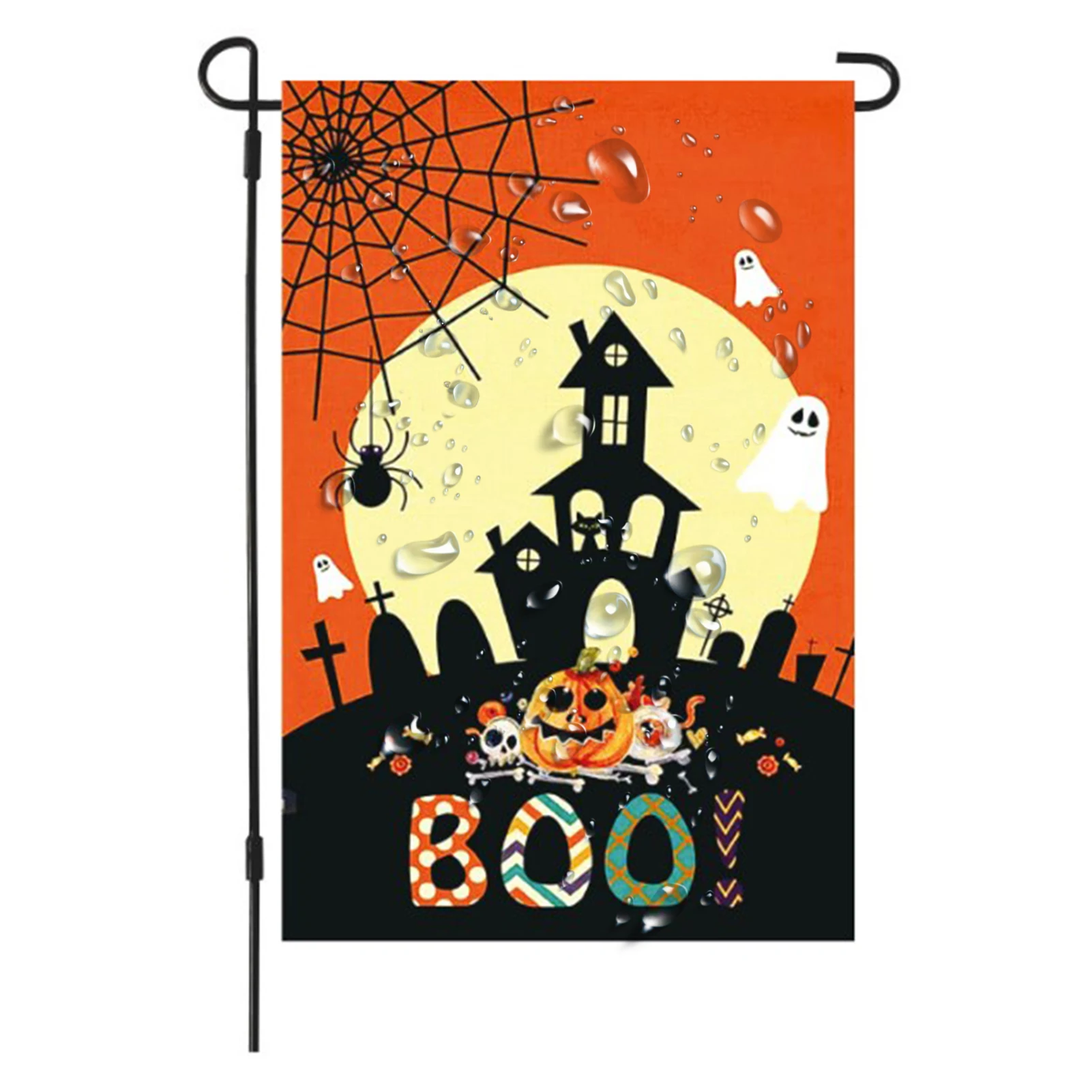 

Двусторонний садовый флагах на Хэллоуин, ярдовый двор