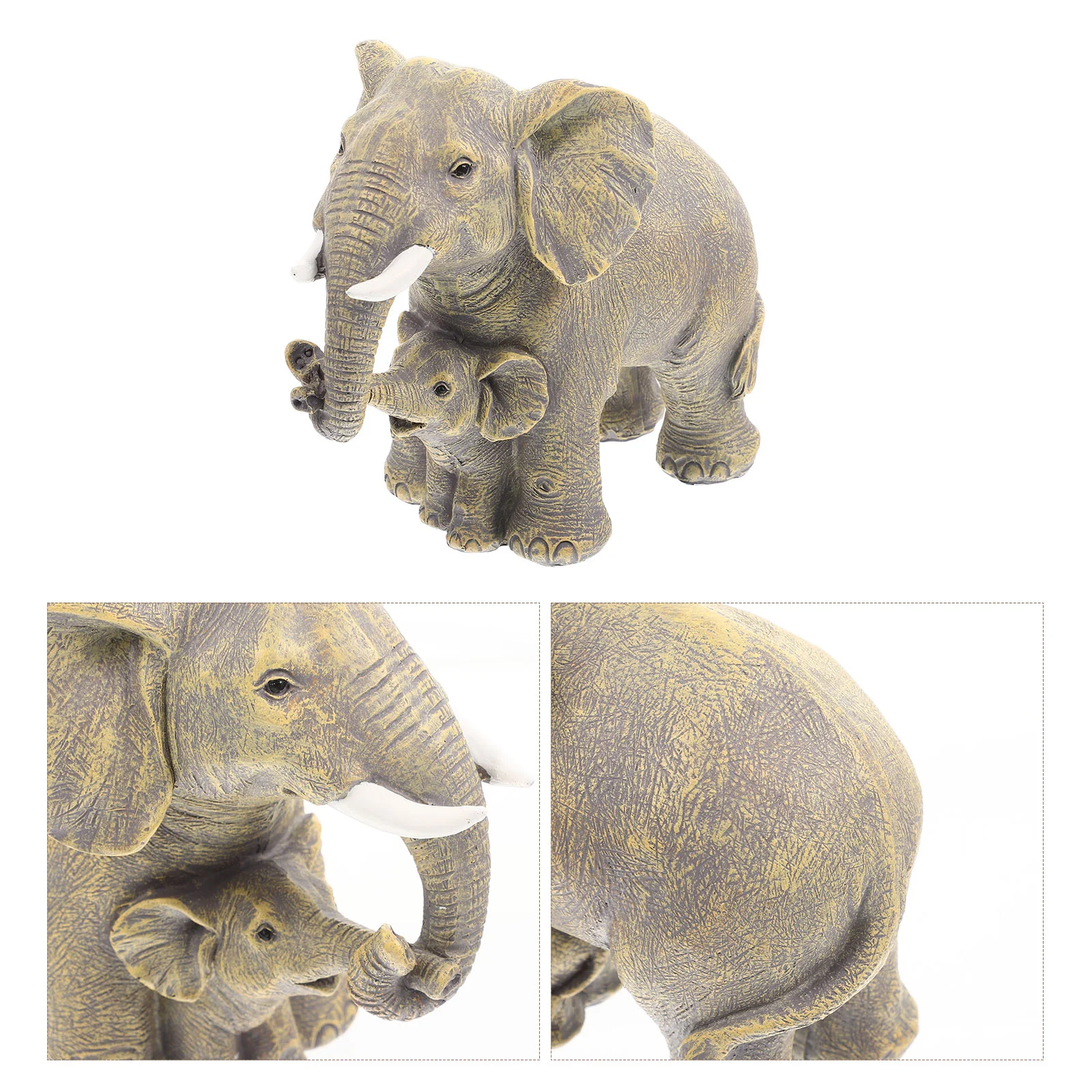

Elephant Resin Decor Animal Craft Desktop Layout Home Artwork Ornament Prop Simulation Decorative Small Room Fake Table Figurine