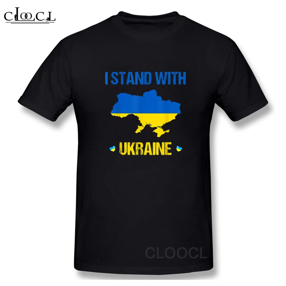

CLOOCL 100% Cotton Casual Short Sleeve Ukraine Flag Men T Shirt Cool Streetwear Style Male T-shirt Funny Men Tee Shirts Tops