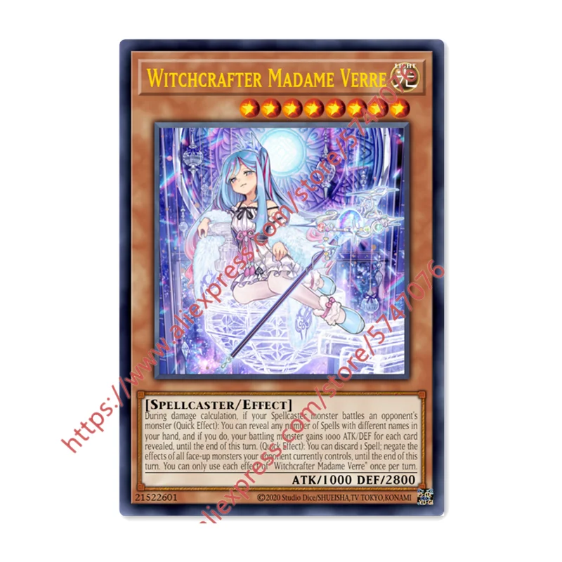 

Yu Gi Oh Witchcrafter Madame Verre SR Japanese English DIY Toys Hobbies Hobby Collectibles Game Collection Anime Cards