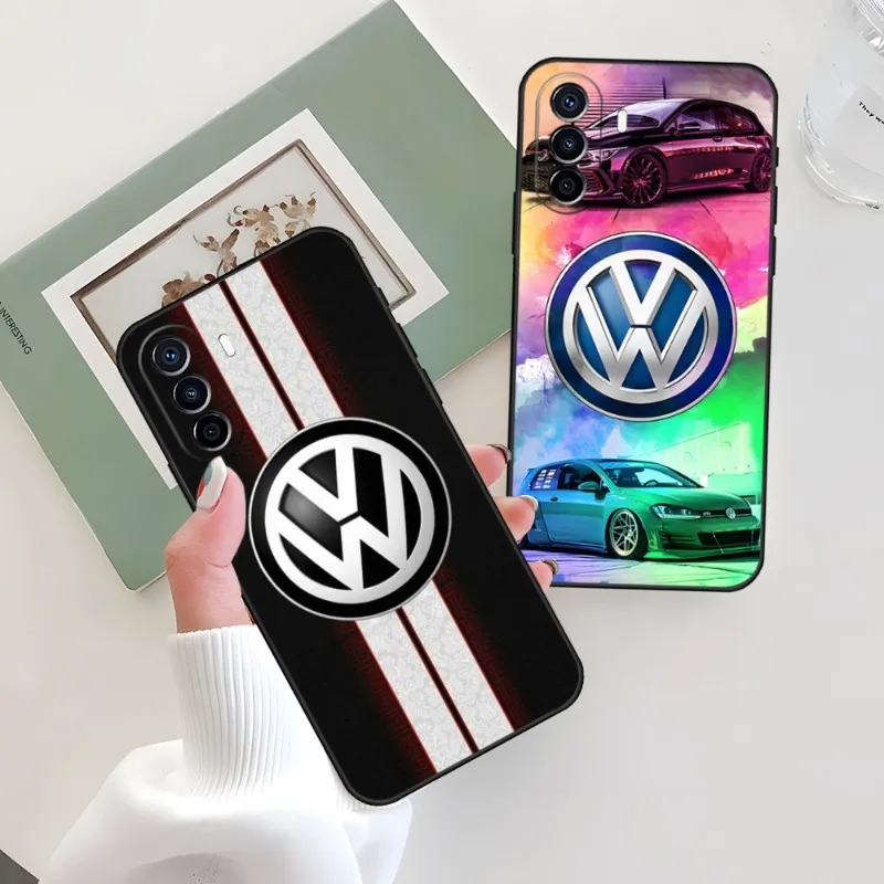 

Volkswagen Car LOGO Phone Case For Huawei P50 P30Pro P40 P20 P10 P9 Y7 Y9S Lite Honor X8 X7 70 Pro Psmart Cover