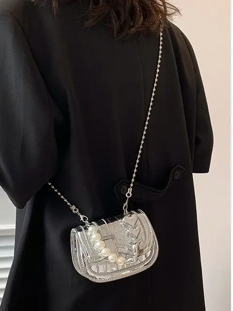 

Women Bag Luxury Chains Pearl Alligator Fashion MINI Bag Shoulder Bag Purses and Handbags Crossbody Euro-America Style