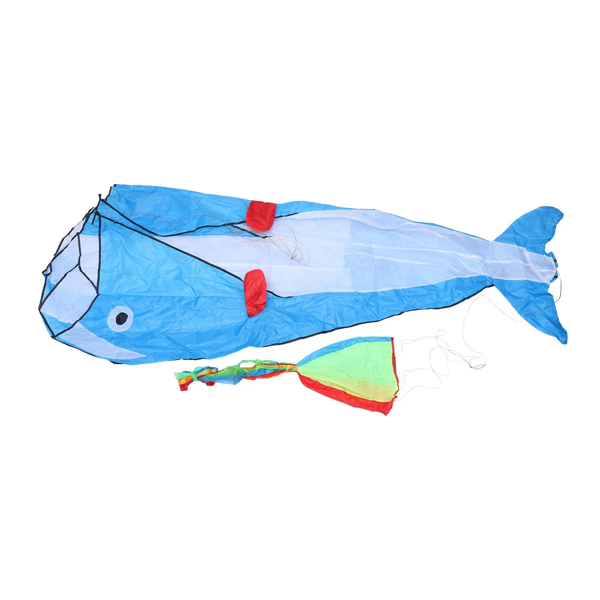 

1 Pc 3D Dolphin Kite Easy To Fly Blue Square Dolphin Kite for Beach