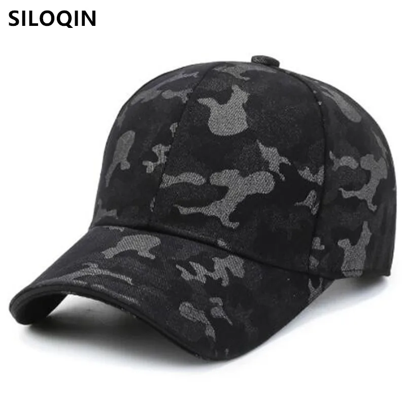 

SILOQIN Men Women ins Style Fashion Camouflage Hats 2022 New Spring Autumn Cotton Baseball Caps Snapback Cap Couple Sports Cap