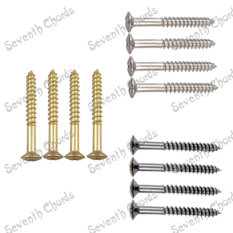 

4 Pcs M5*45mm Electric Bass Guitar Neck Joint Plate Fix Mounting Screw Bolt Silver & Black & Gold For Choose