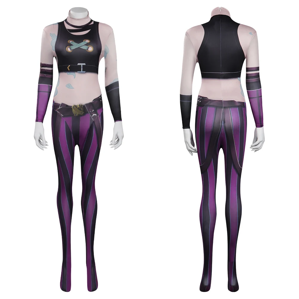 

Arcane: LOL Jumpsuit Cosplay Costume Jinx Outfits Halloween Carnival Suit