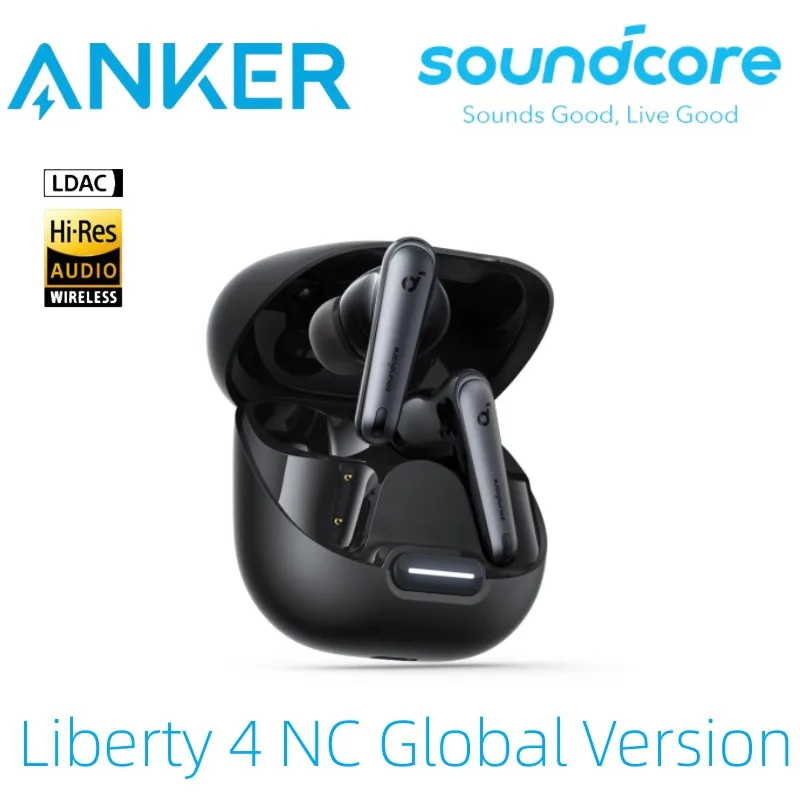 

Soundcore by Anker Liberty 4 NC Wireless Noise Cancelling Earbuds TWS True Wireless LDAC Hi-Res Noise Cancelling Earphones