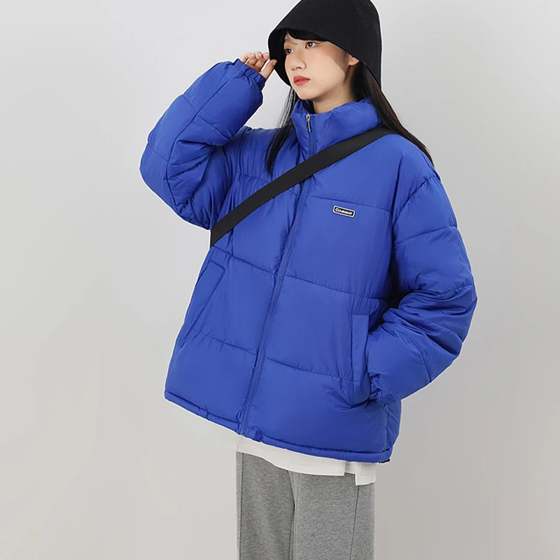Winter 2022 Solid Parka Loose All-match Long-sleeved Women's Warm Down Jacket Fashion Casual Ladies Thick Outerwear New