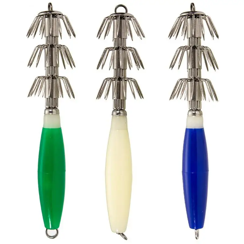 

Фонарь осьминог, джиг светится в темноте, крючки для кальмара, жесткая рыболовная приманка, острый Рыболовный крючок, зонт для кальмара, крю...