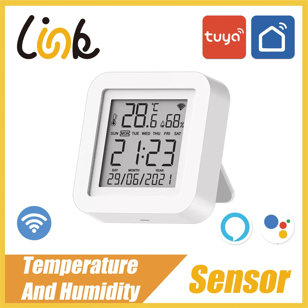

Tuya Smart WiFi Temperature & Humidity Sensor With LCD Screen Indoor Thermometer Hygrometer USB Power Supply Aexa Google Home