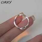 CIAXY 925 печать закрученный в спираль Mobius кольца для женщин регулируемое письмо на удачу кольцо ретро тайские серебряные ювелирные изделия